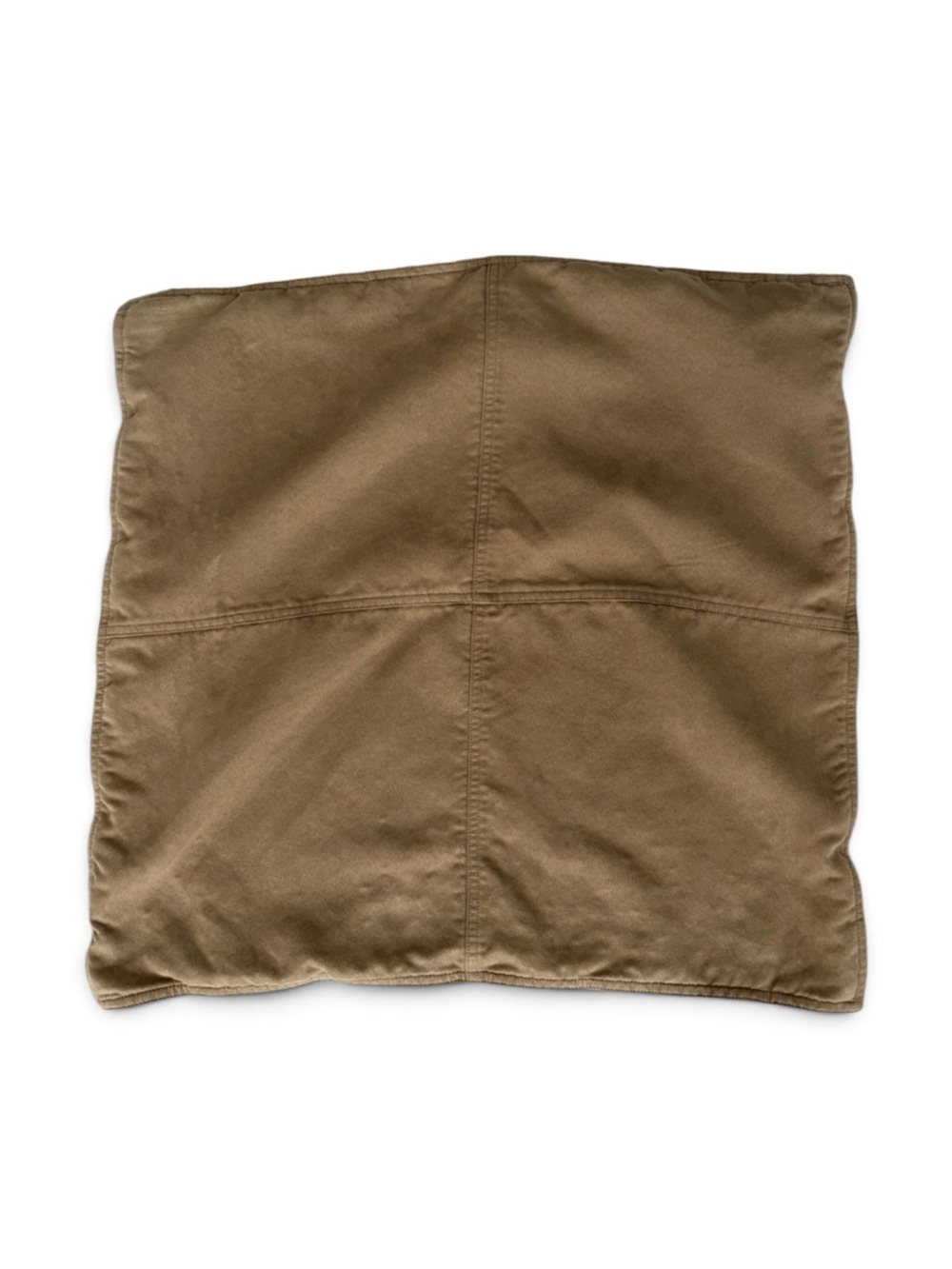 Pottery Barn Pillow Cover Khaki Brown Polyester/Linen Cottagecore